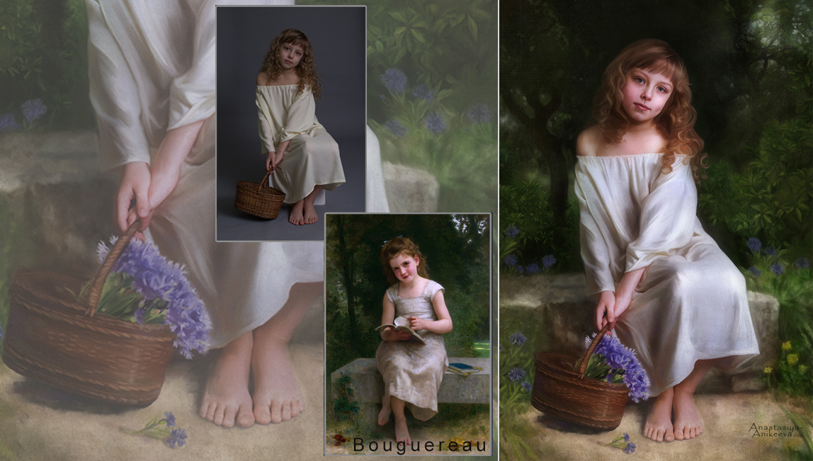 Art retouching №4: the collage convert into a classic painting