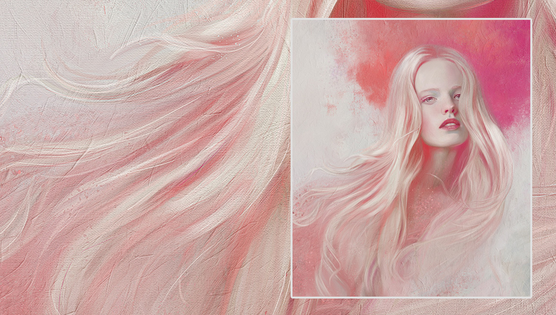 Portrait in pink tones